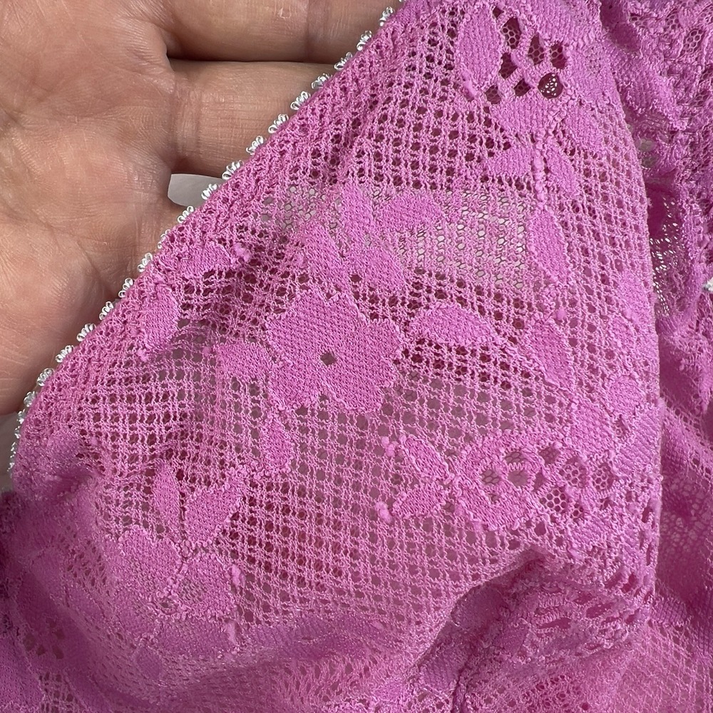 Victoria's Secret Tease Unlined Lace Demi Bra Hot Pink Underwire Size 36D NWT - Picture 6 of 9